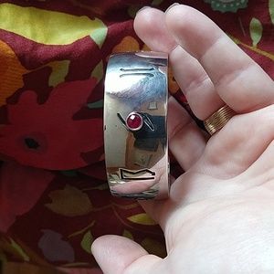 Kathryn Carlyle Gibbs sterling silver 925 bracelet with gemstones cuff